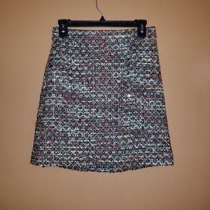 $98 ANN TAYLOR Sz. 2-PETITE MULTI COLOR SKIRT NWOT